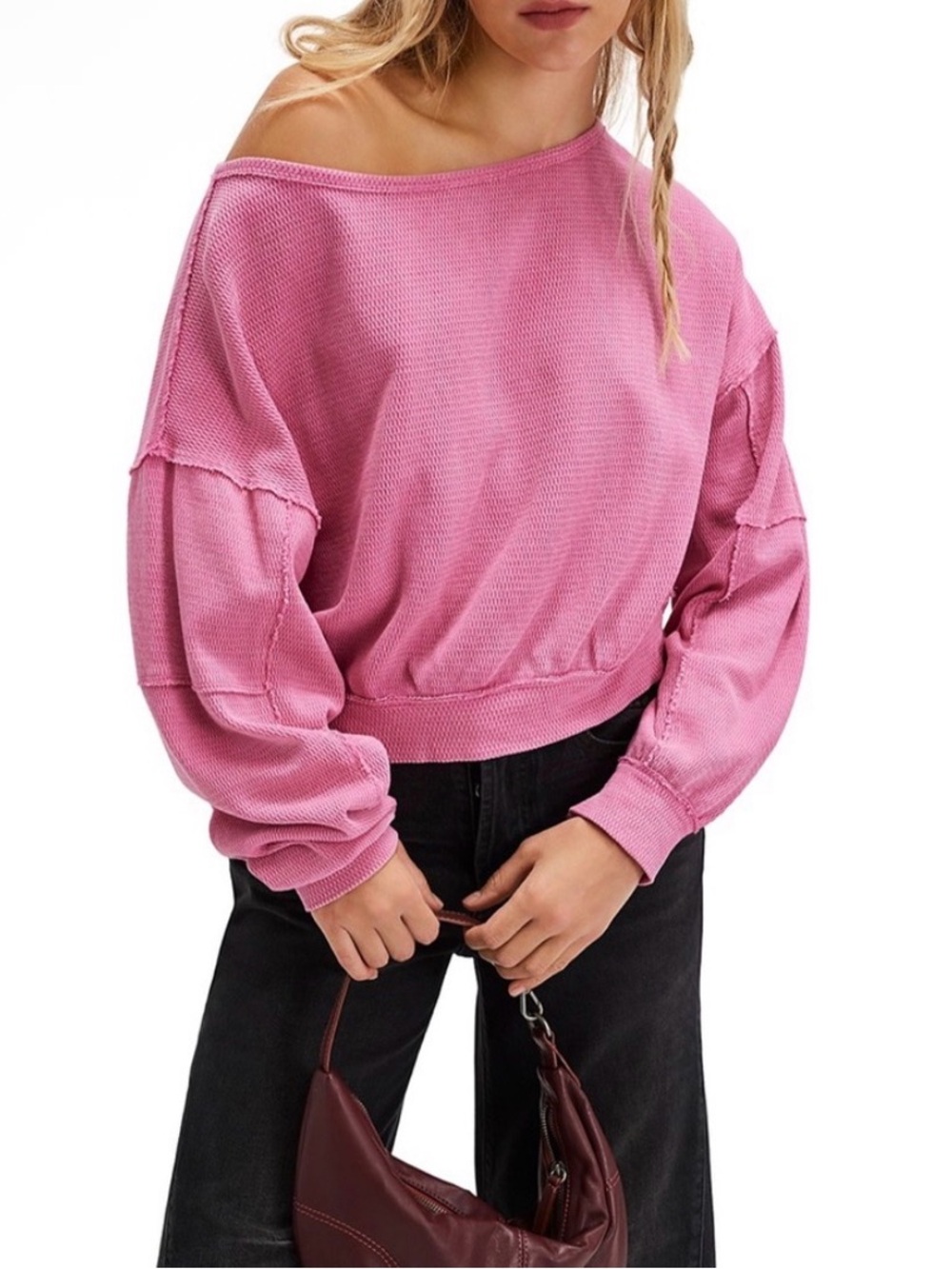 We The Free Ife Pullover in Pinky Promise Combo Small thermal Women’s